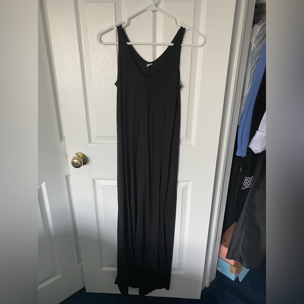 Old navy black high low sleeveless maxi dress